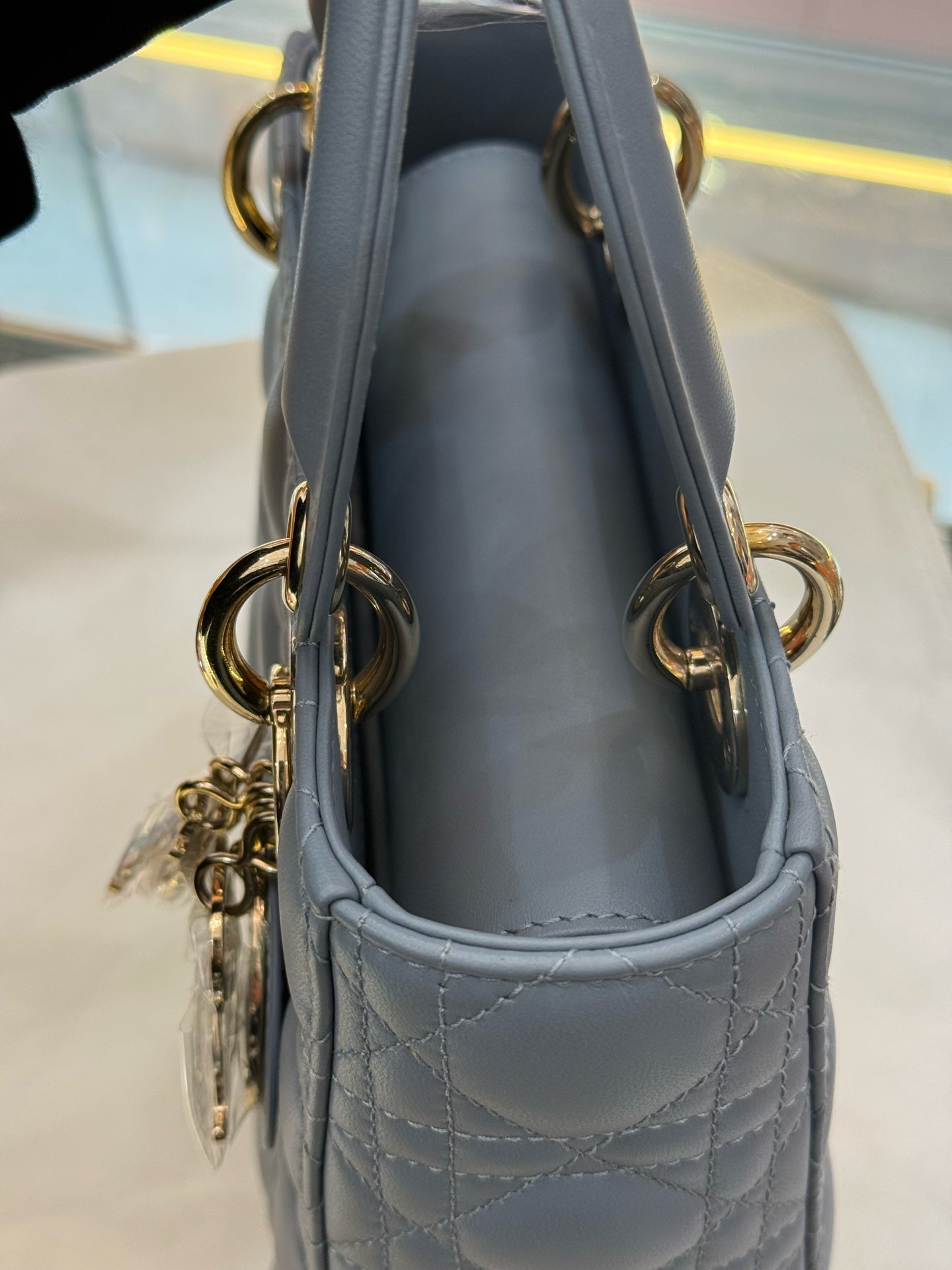 Dior - Lady Dior - Leather - Blue - (small)
