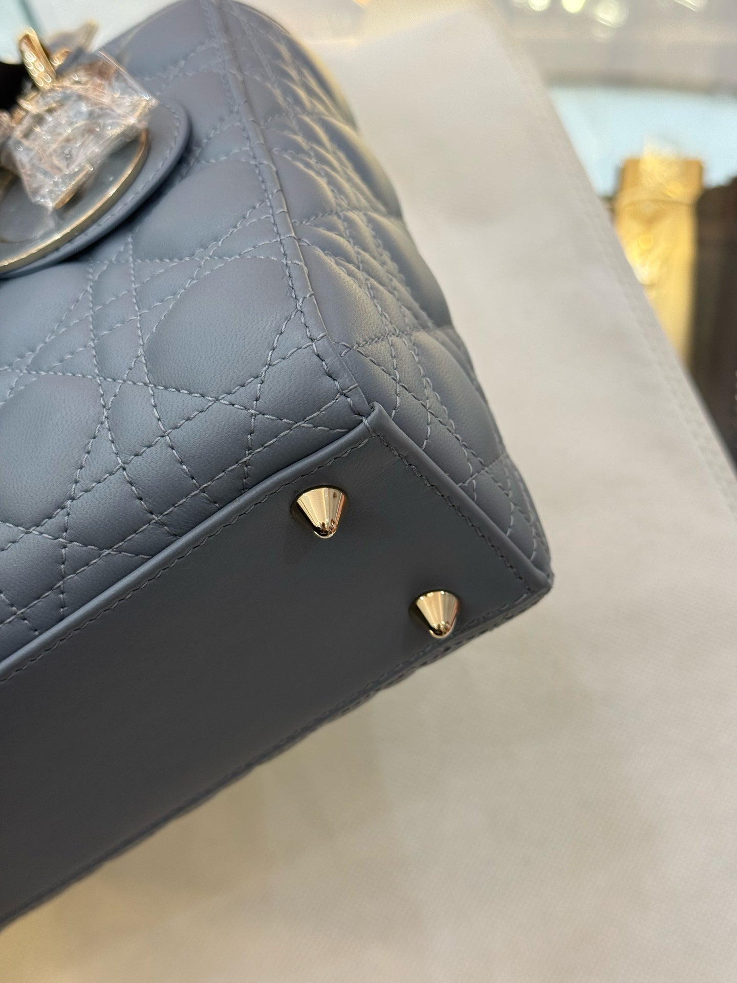 Dior - Lady Dior - Leather - Blue - (small)