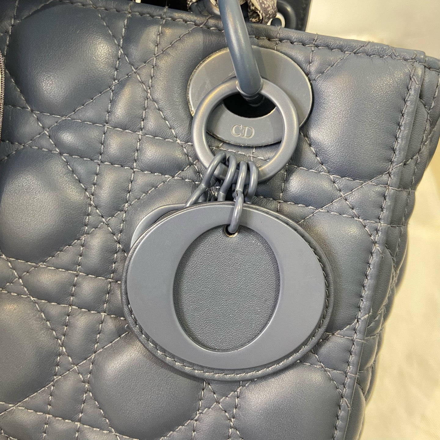 Dior - Lady Dior - Leather - Blue - (Small)