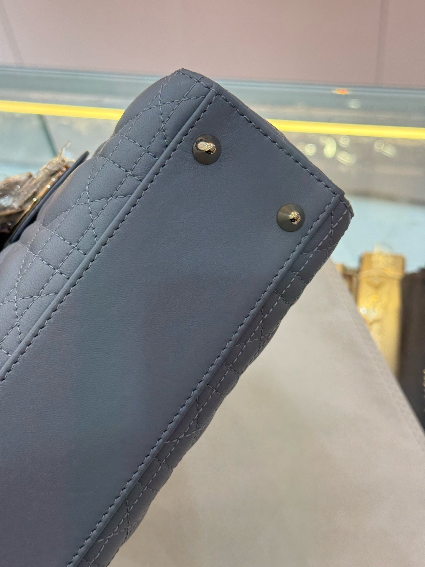 Dior - Lady Dior - Leather - Blue - (small)