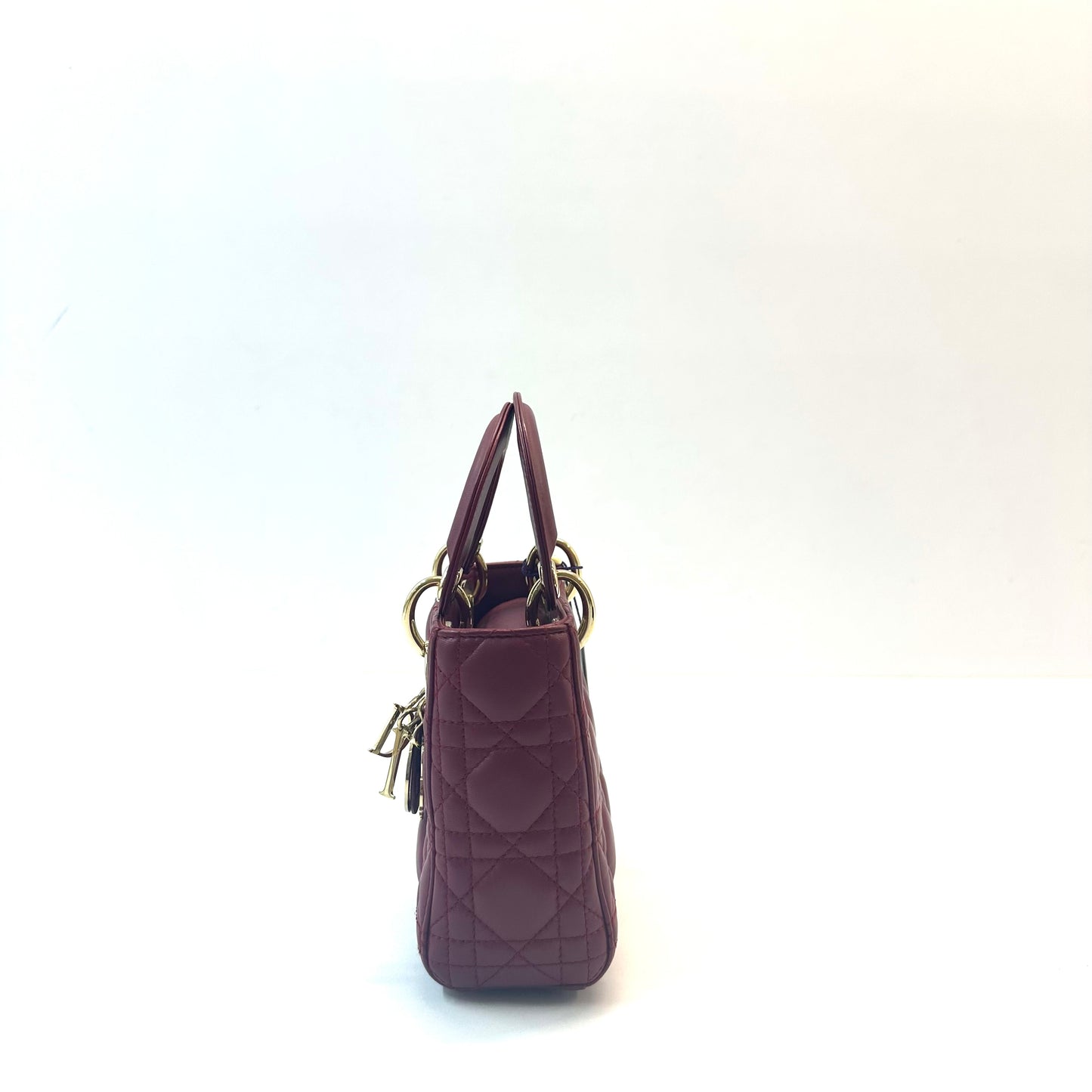 Dior - Lady Dior - Leather - Burgundy - (mini)