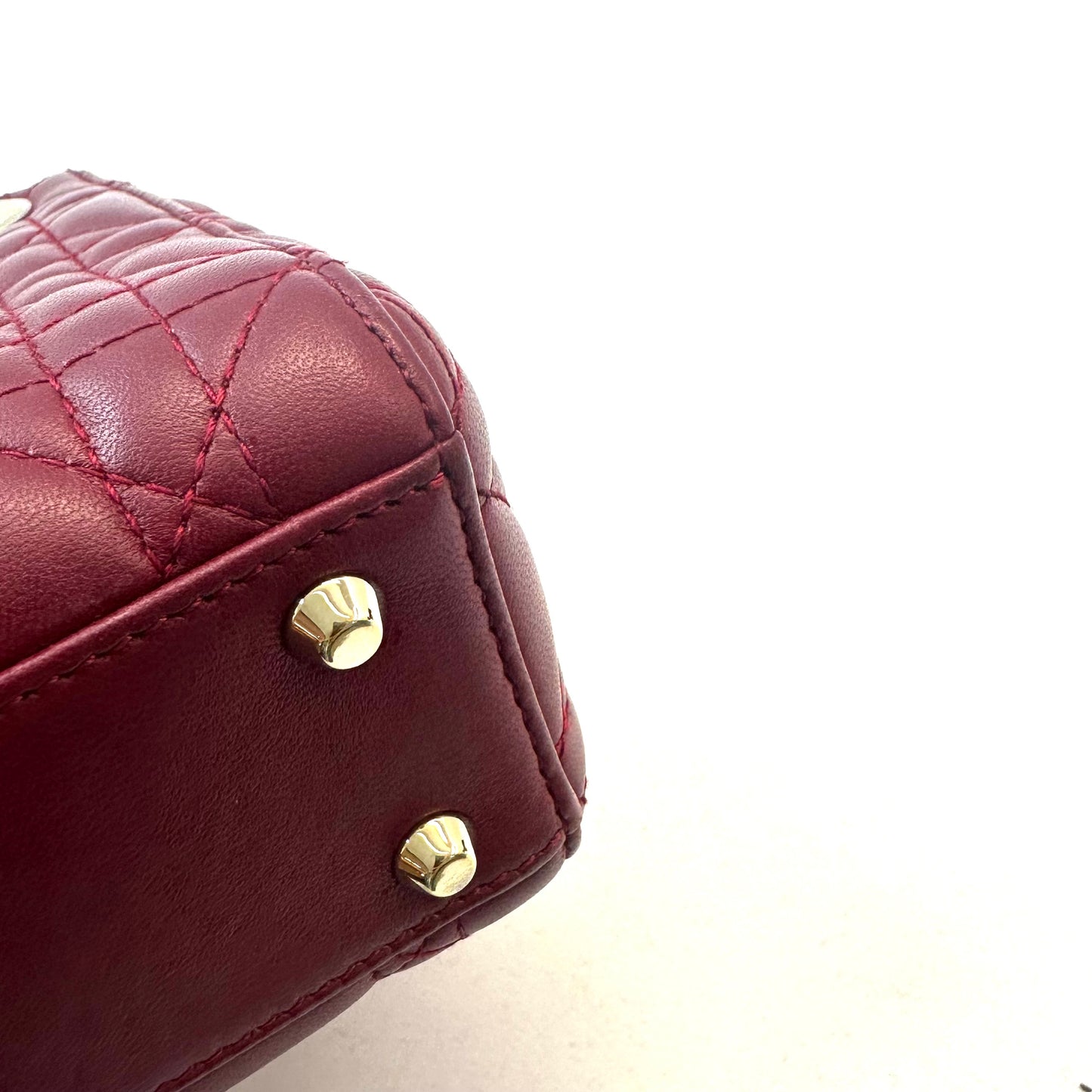 Dior - Lady Dior - Leather - Burgundy - (mini)