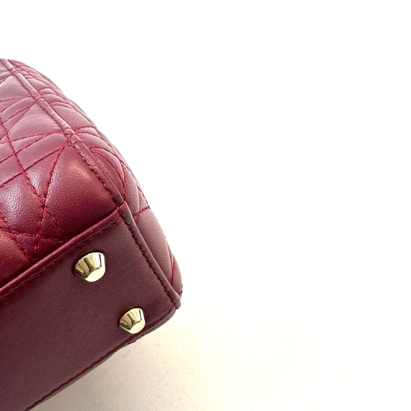 Dior - Lady Dior - Leather - Burgundy - (mini)