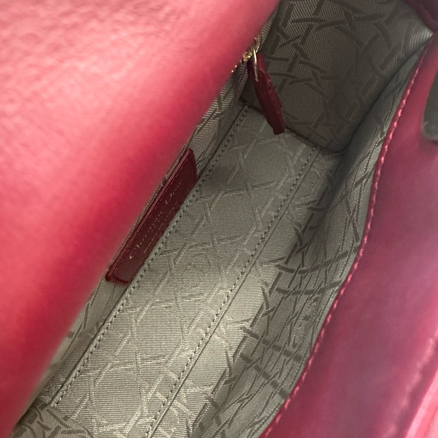 Dior - Lady Dior - Leather - Burgundy - (mini)