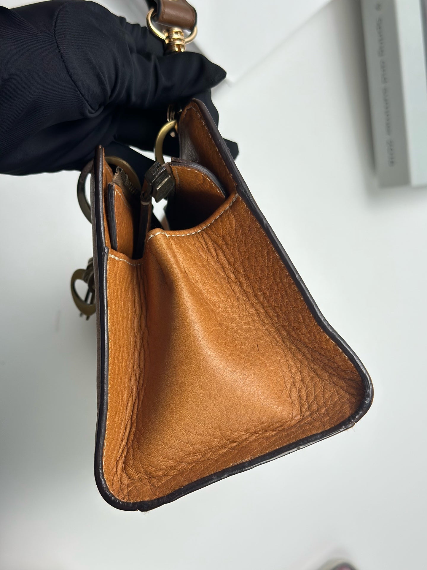 Dior - Lady Dior - Leather - Camel - (mini)