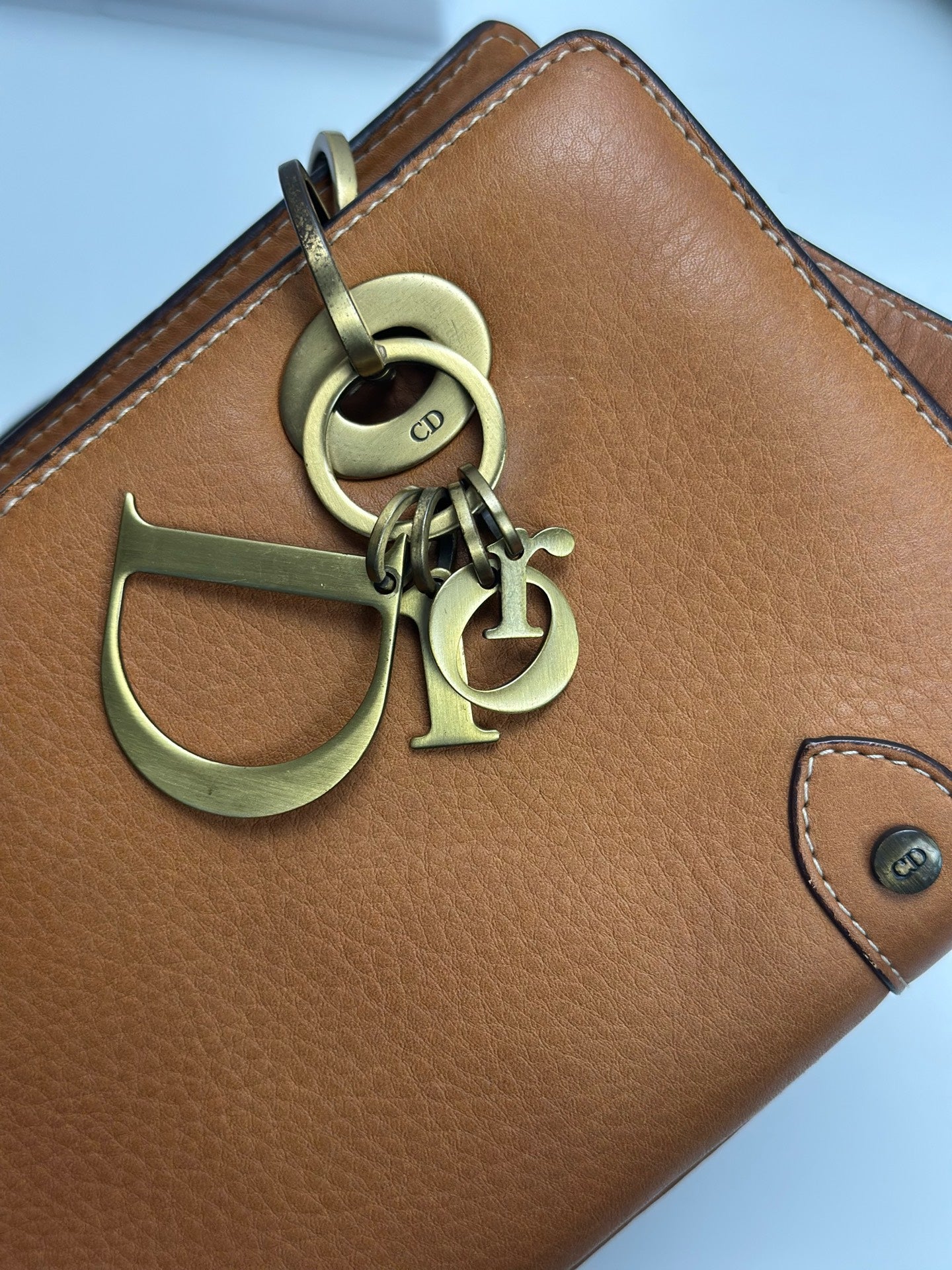Dior - Lady Dior - Leather - Camel - (small)