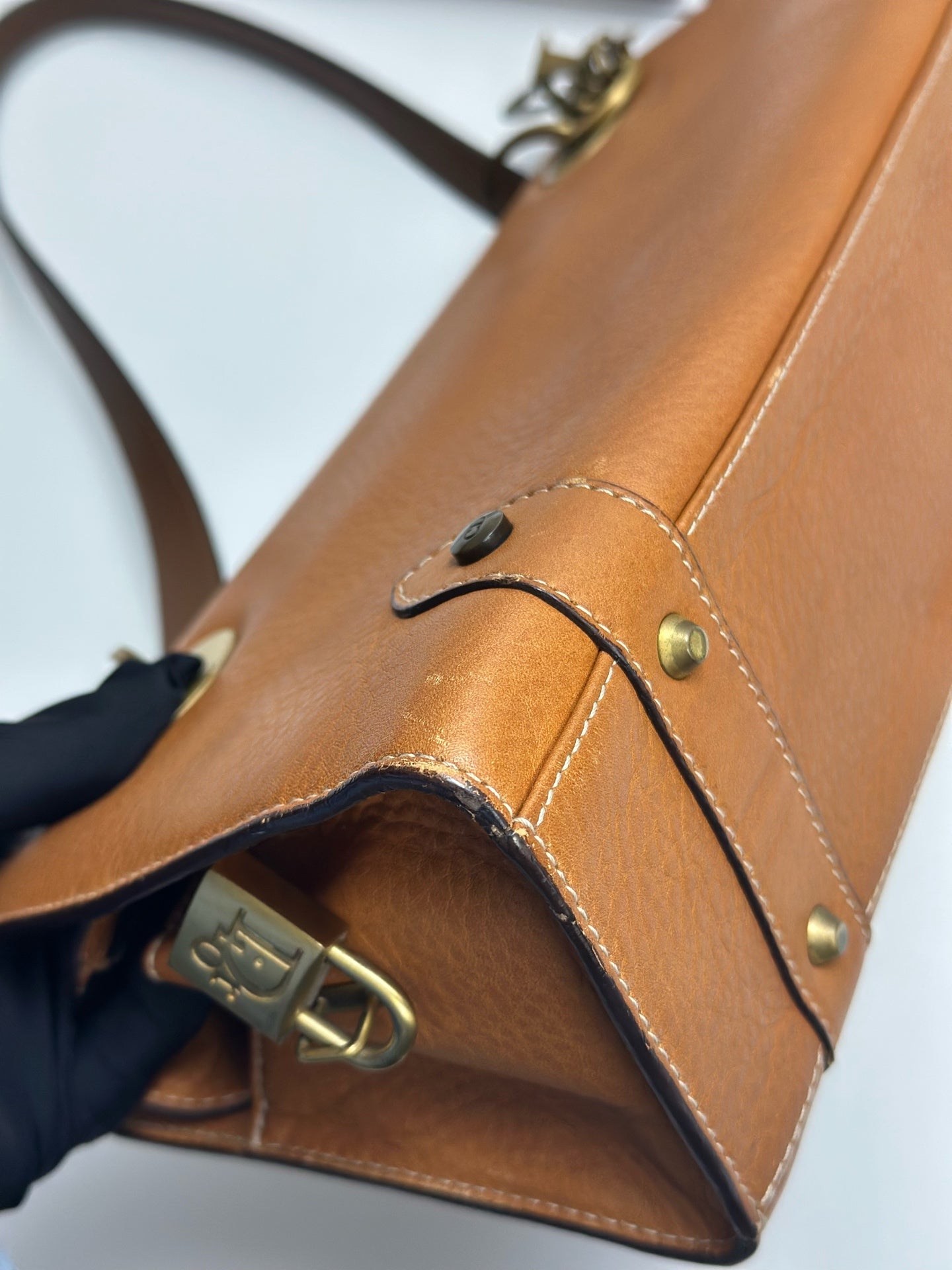Dior - Lady Dior - Leather - Camel - (small)