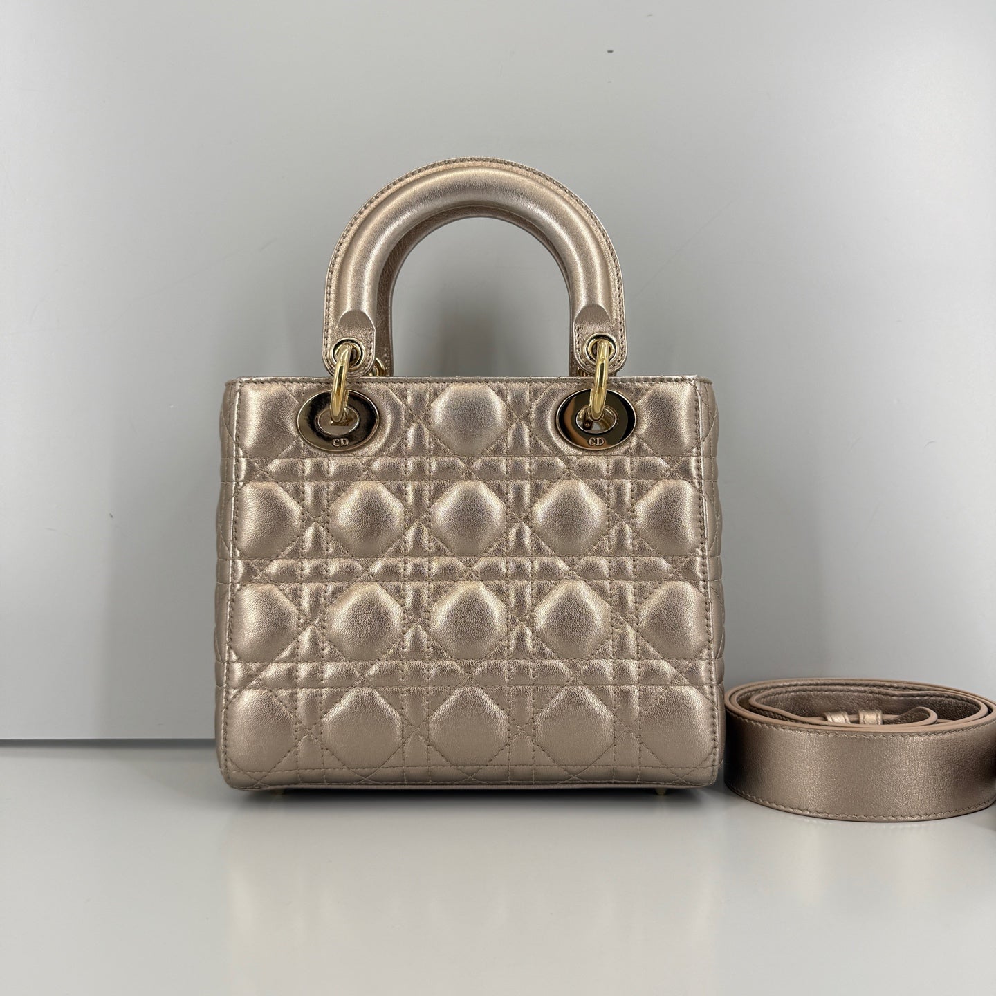 Dior - Lady Dior - Leather - Gold - (mini)