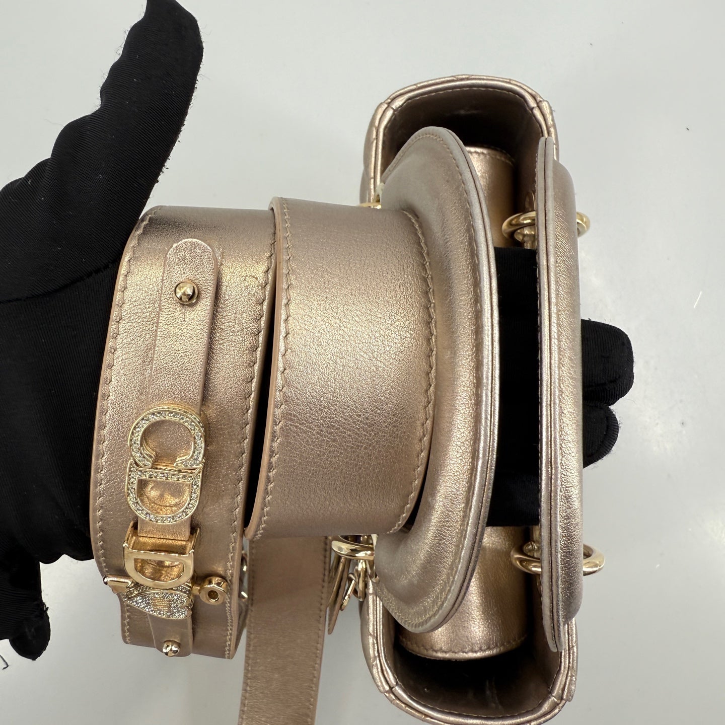 Dior - Lady Dior - Leather - Gold - (mini)