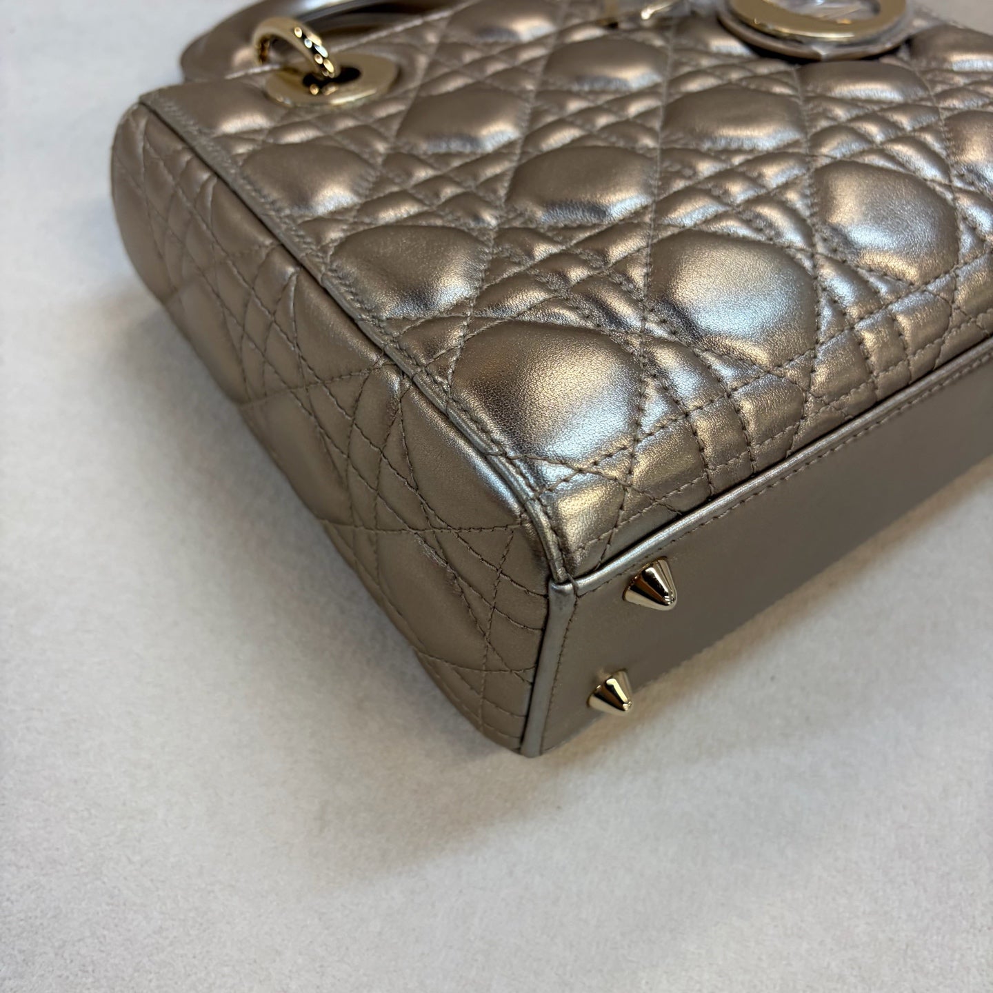 Dior - Lady Dior - Leather - Gold - (small)