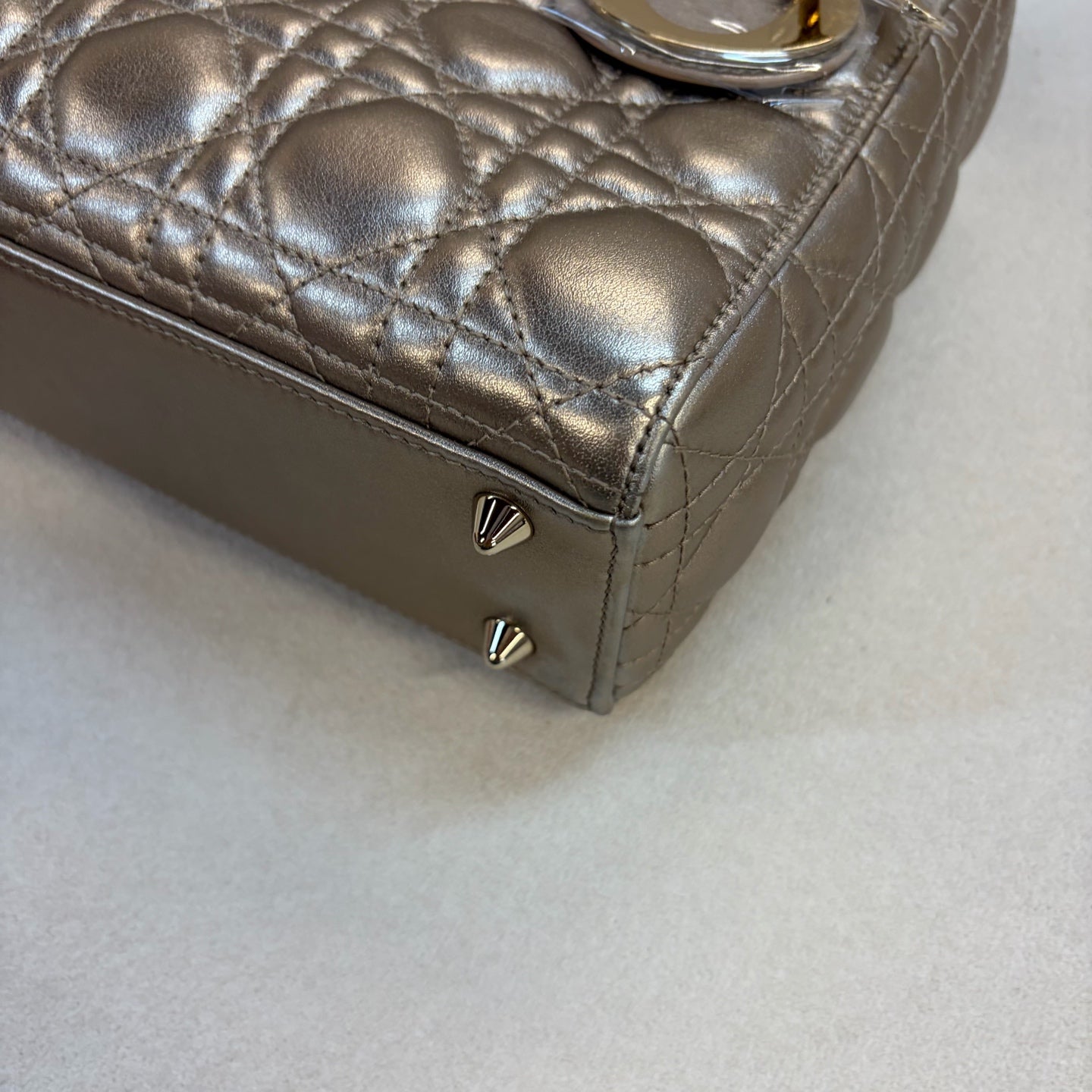Dior - Lady Dior - Leather - Gold - (small)