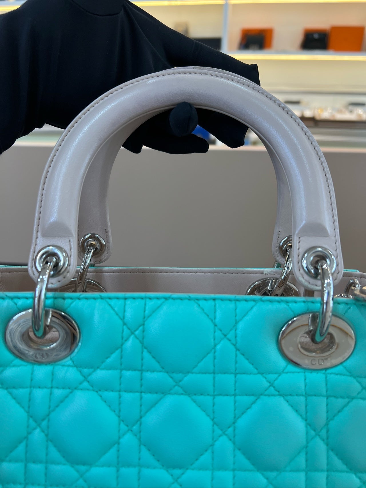Dior - Lady Dior - Leather - Green - (medium)
