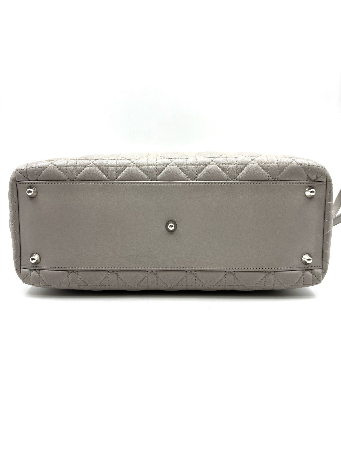 Dior - Lady Dior - Leather - Grey - (large)