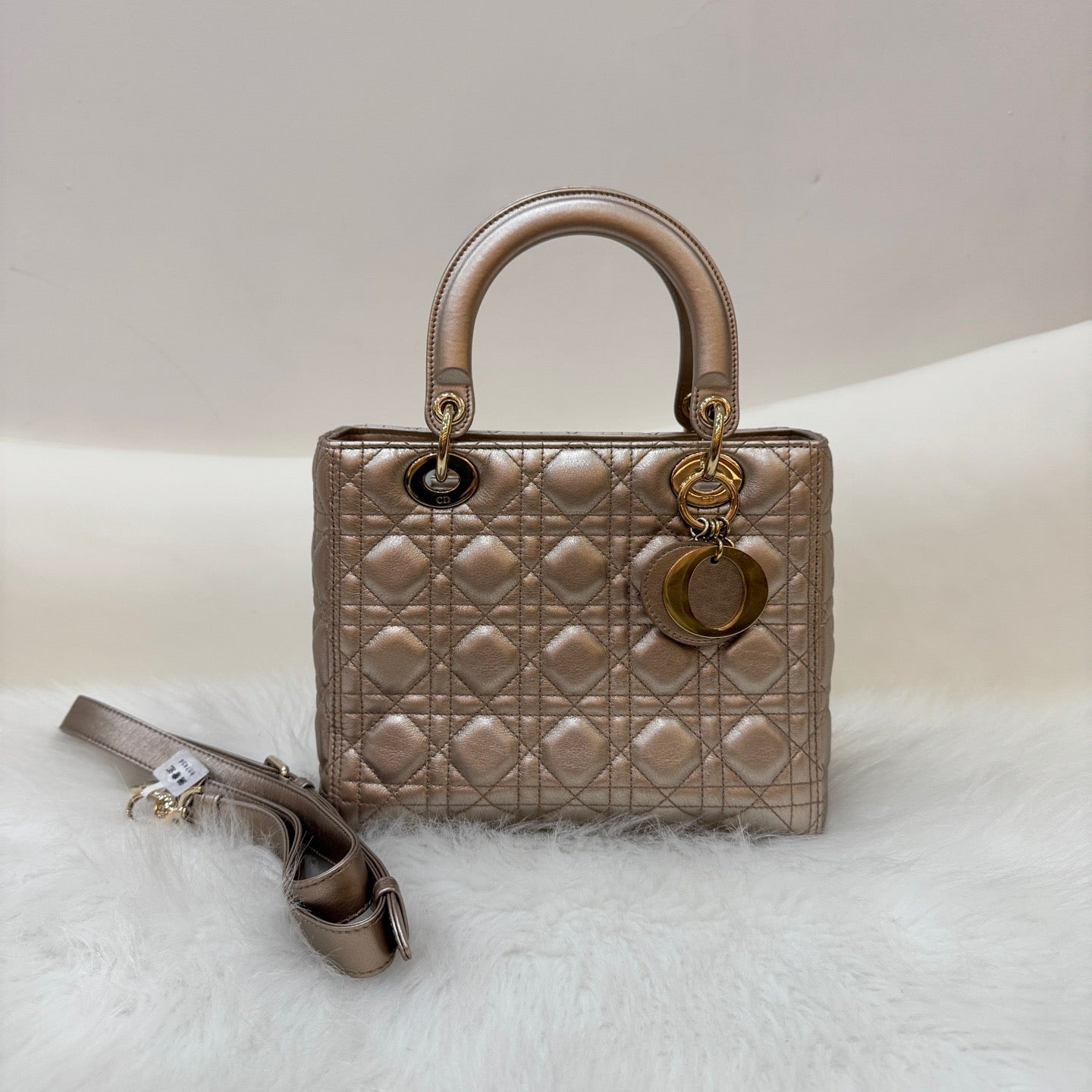 Dior - Lady Dior - Leather - Grey - (medium)