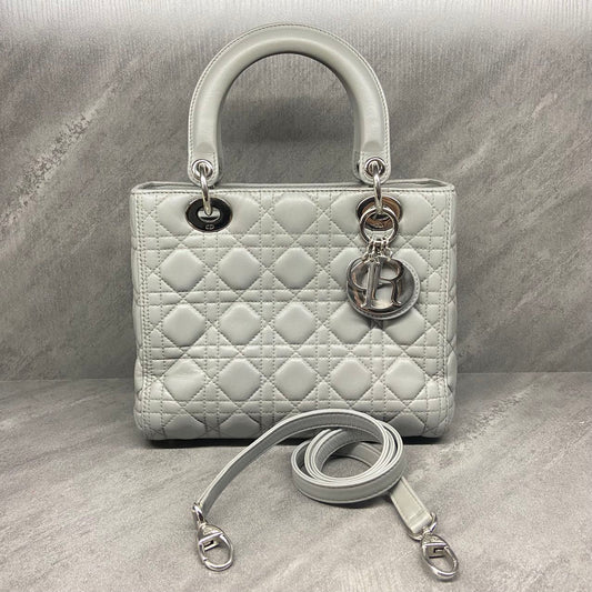 Dior - Lady Dior - Leather - Grey - (Medium)