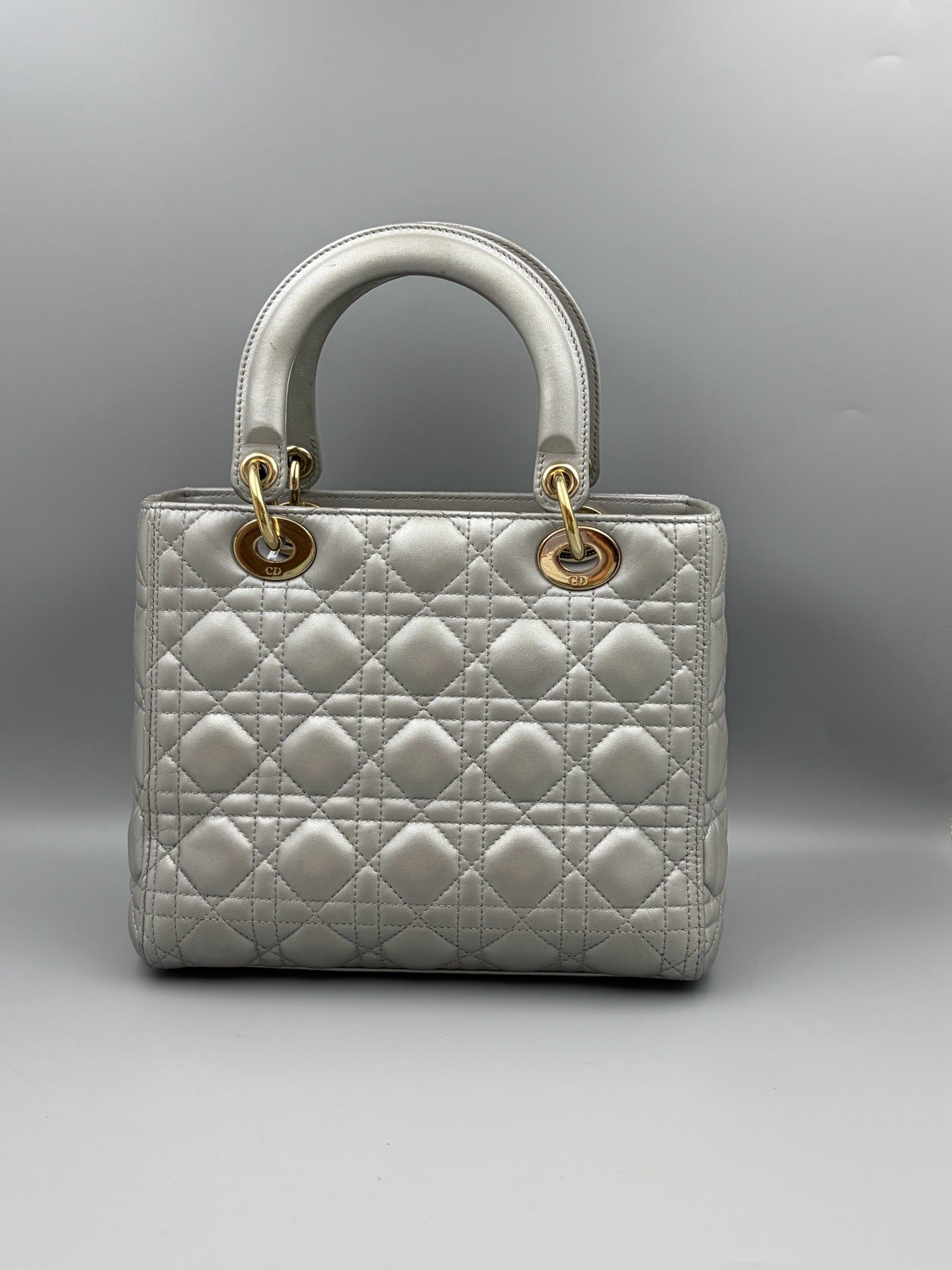 Dior - Lady Dior - Leather - Grey - (medium)