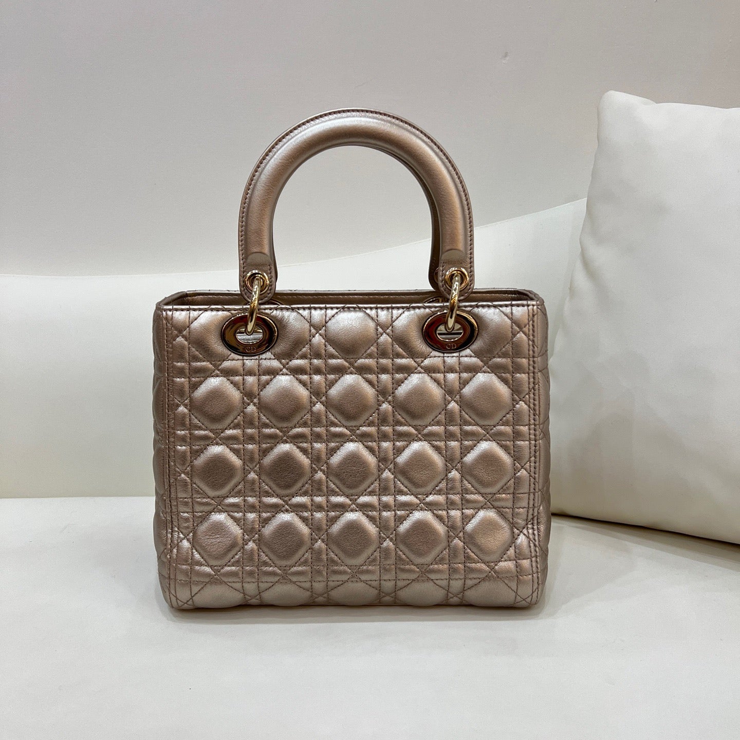 Dior - Lady Dior - Leather - Grey - (medium)