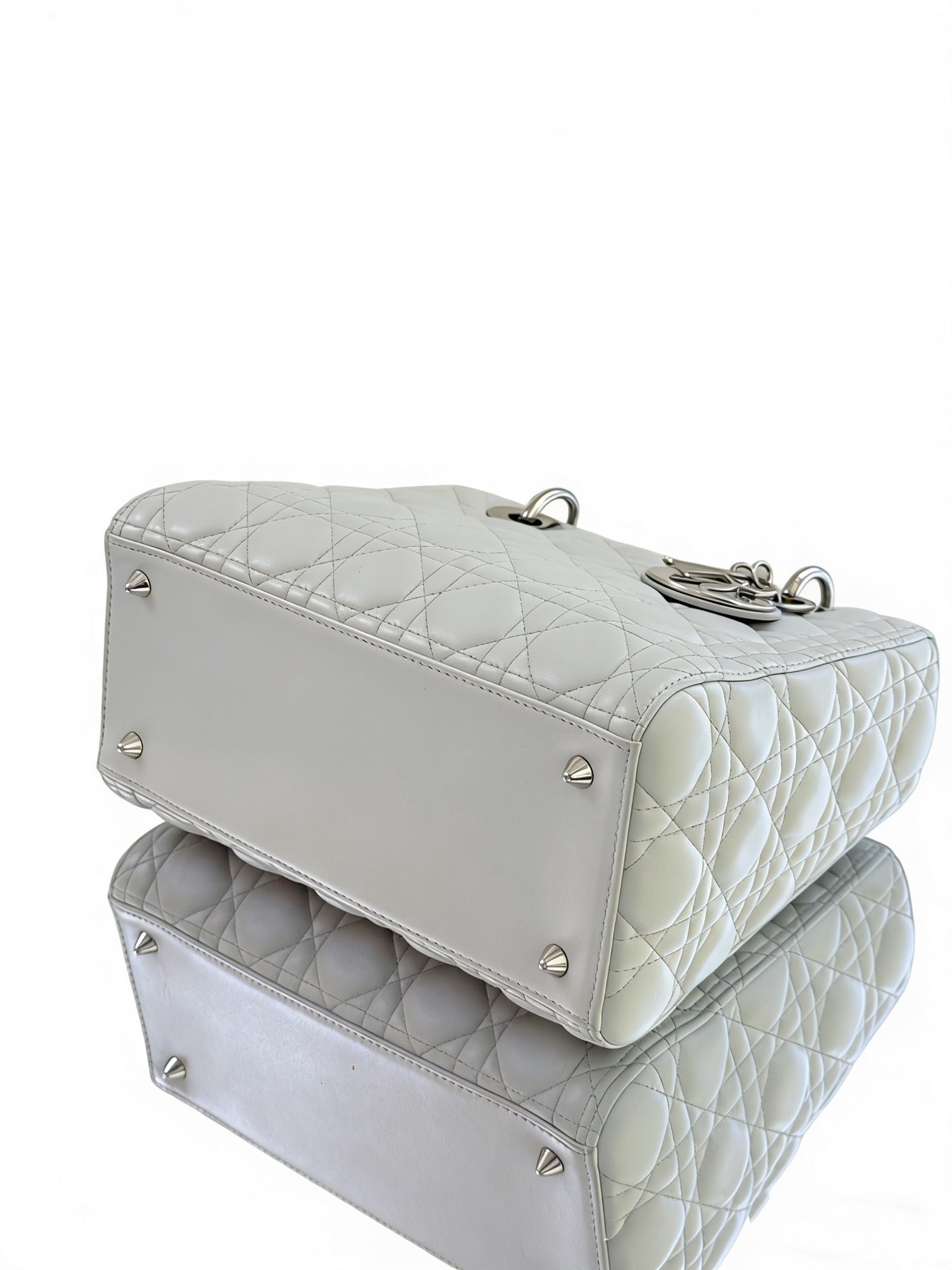 Dior - Lady Dior - Leather - Grey - (medium)