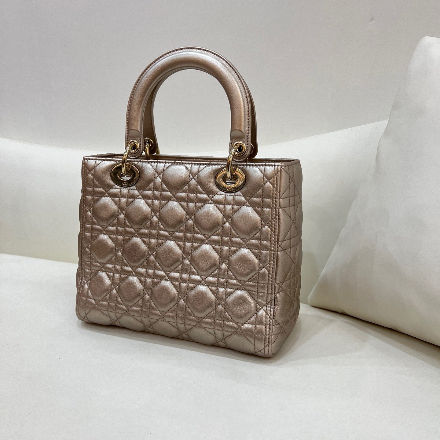 Dior - Lady Dior - Leather - Grey - (medium)