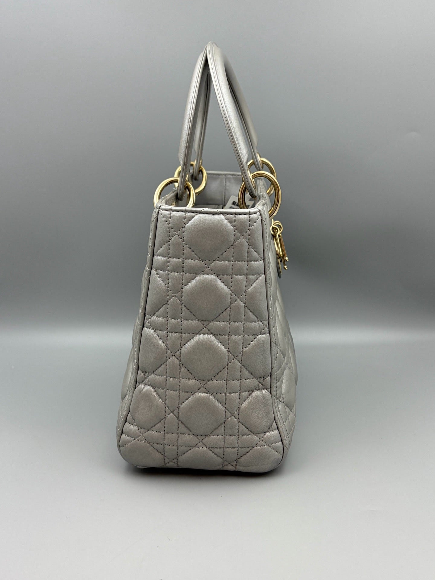 Dior - Lady Dior - Leather - Grey - (medium)