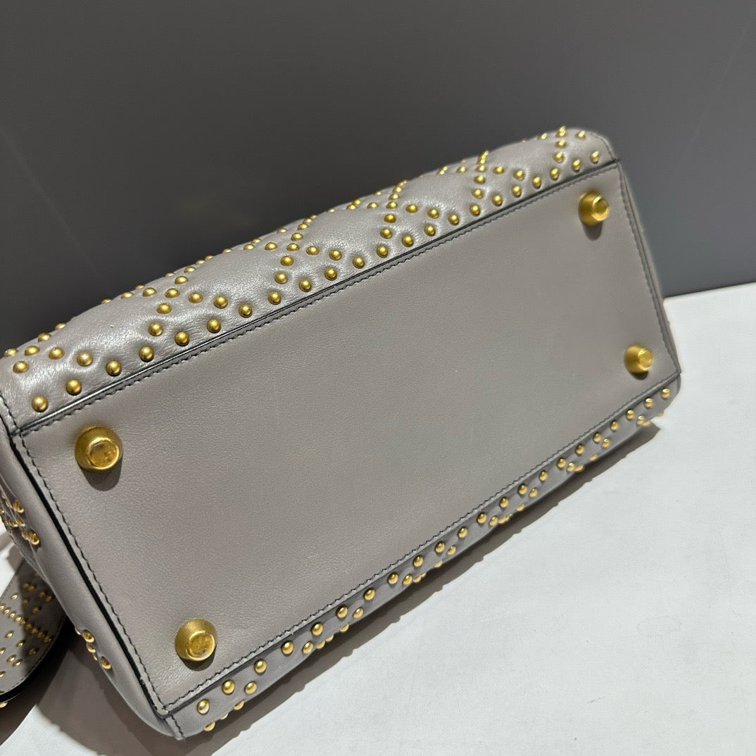 Dior - Lady Dior - Leather - Grey - (medium)