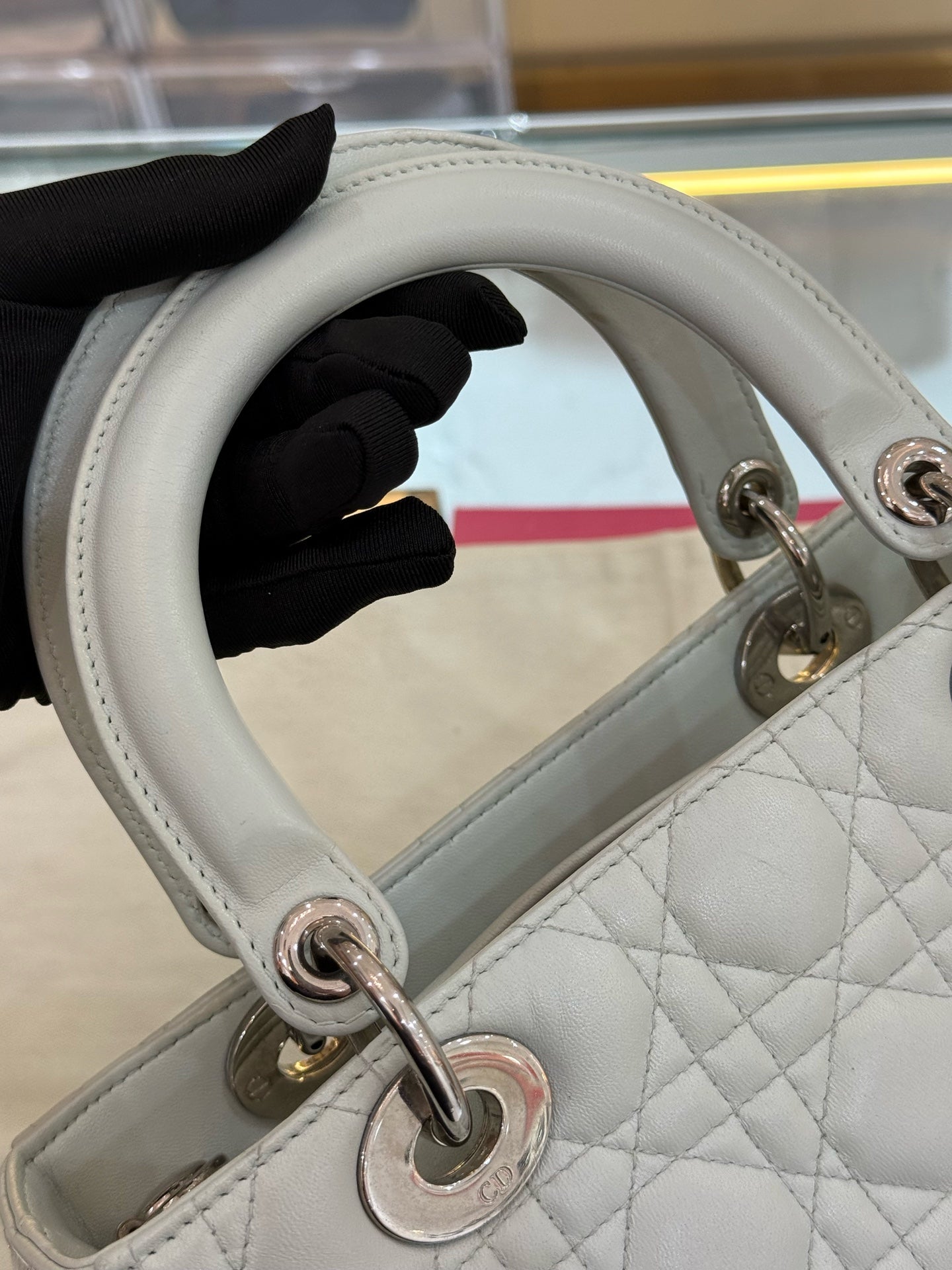 Dior - Lady Dior - Leather - Grey - (medium)