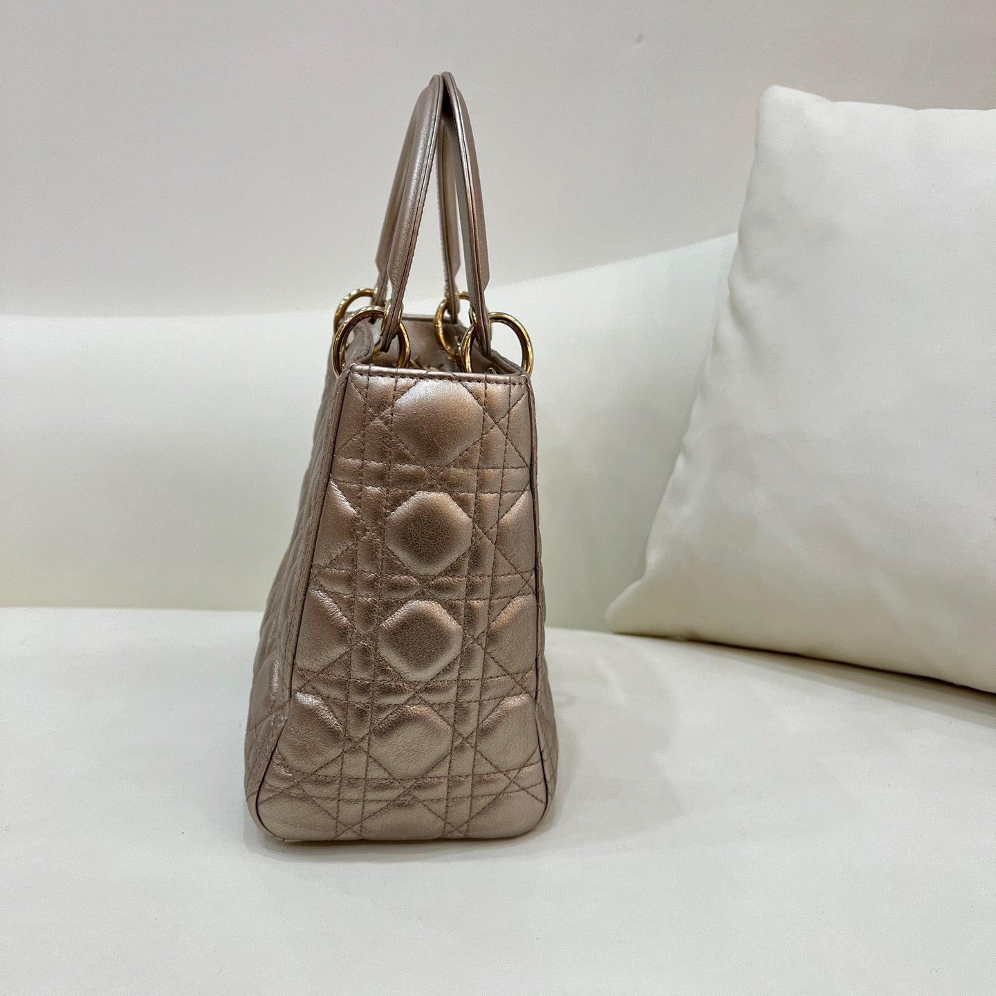 Dior - Lady Dior - Leather - Grey - (medium)