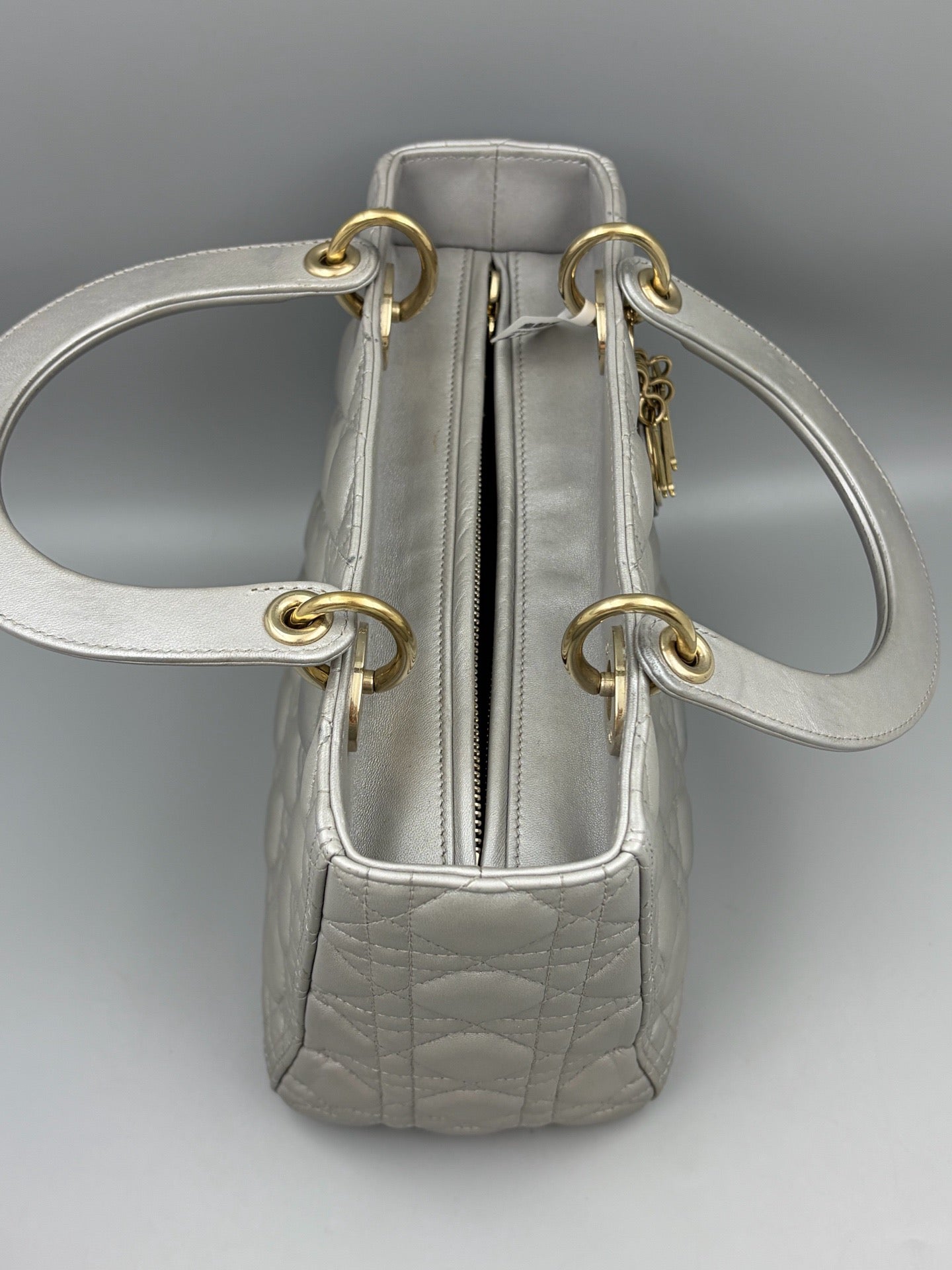 Dior - Lady Dior - Leather - Grey - (medium)