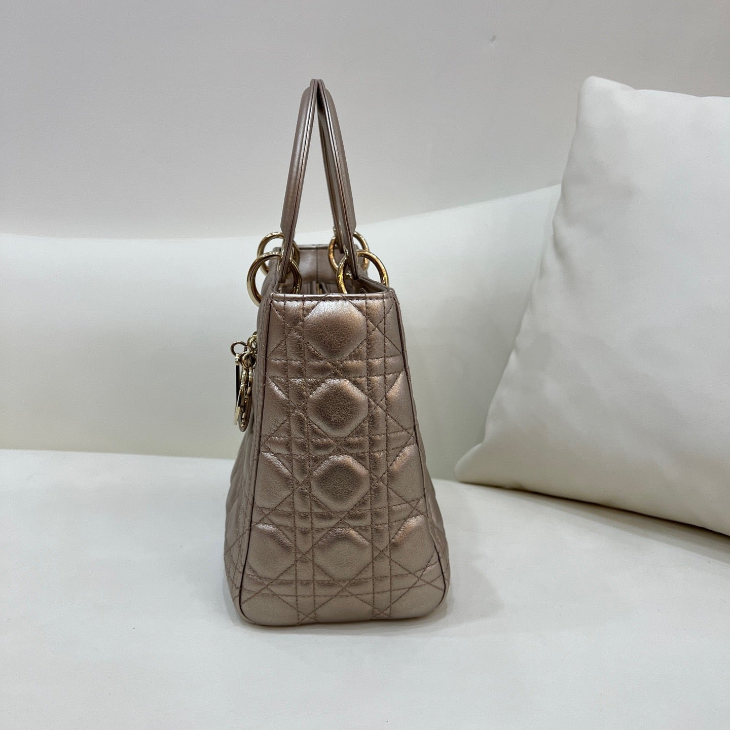 Dior - Lady Dior - Leather - Grey - (medium)
