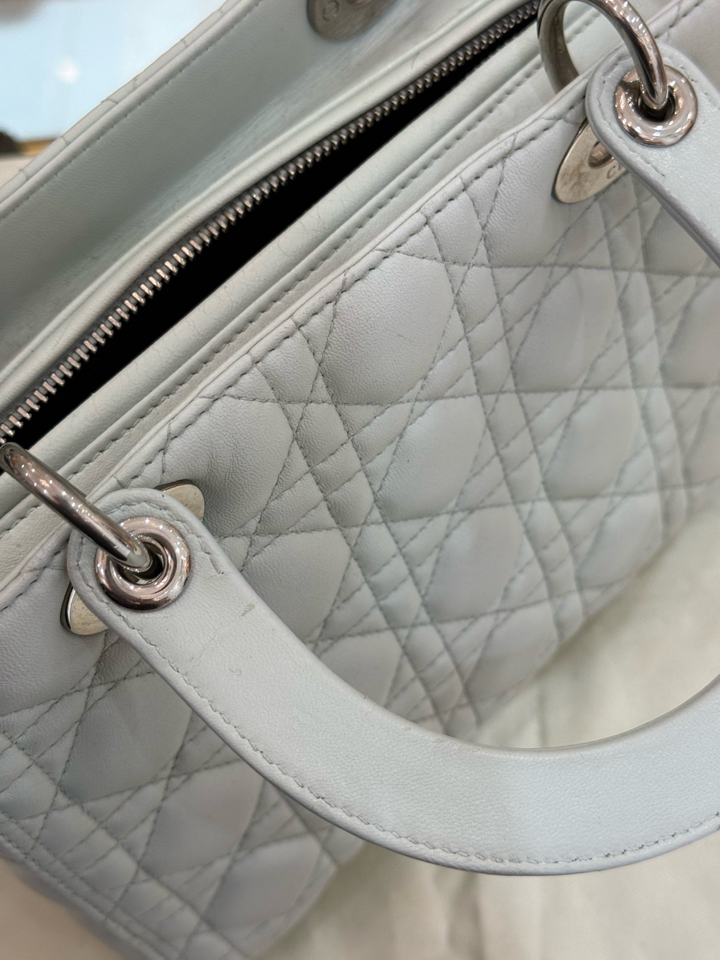 Dior - Lady Dior - Leather - Grey - (medium)