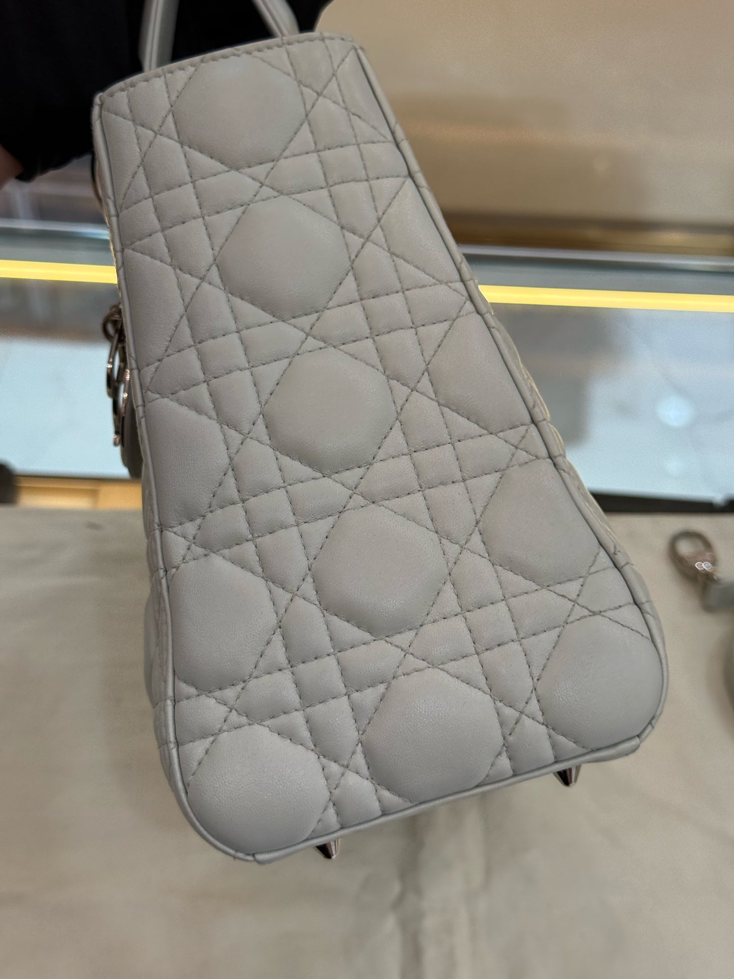 Dior - Lady Dior - Leather - Grey - (medium)