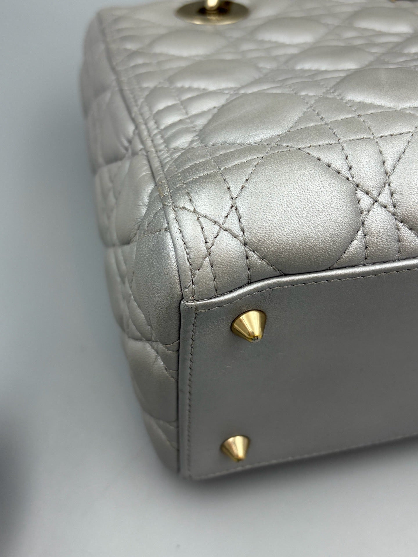 Dior - Lady Dior - Leather - Grey - (medium)