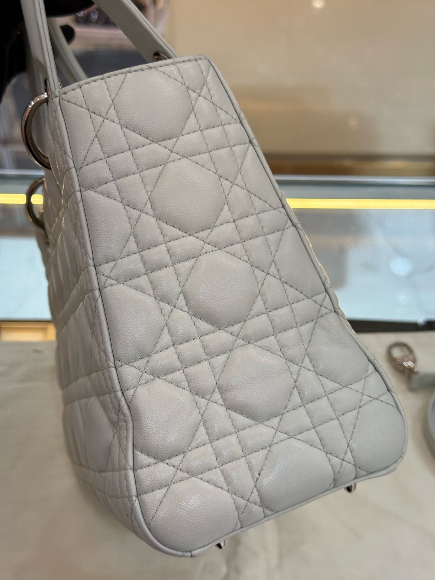 Dior - Lady Dior - Leather - Grey - (medium)