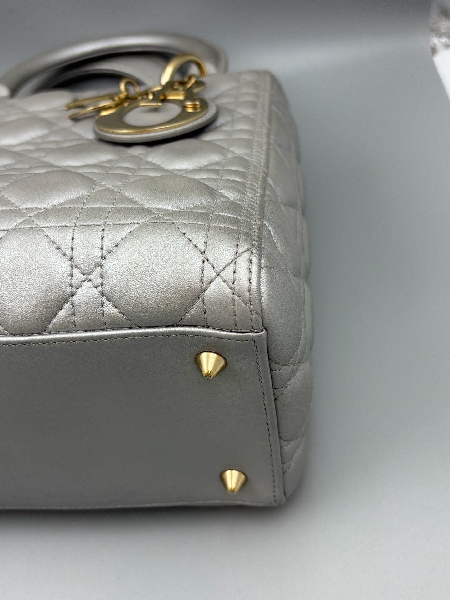 Dior - Lady Dior - Leather - Grey - (medium)