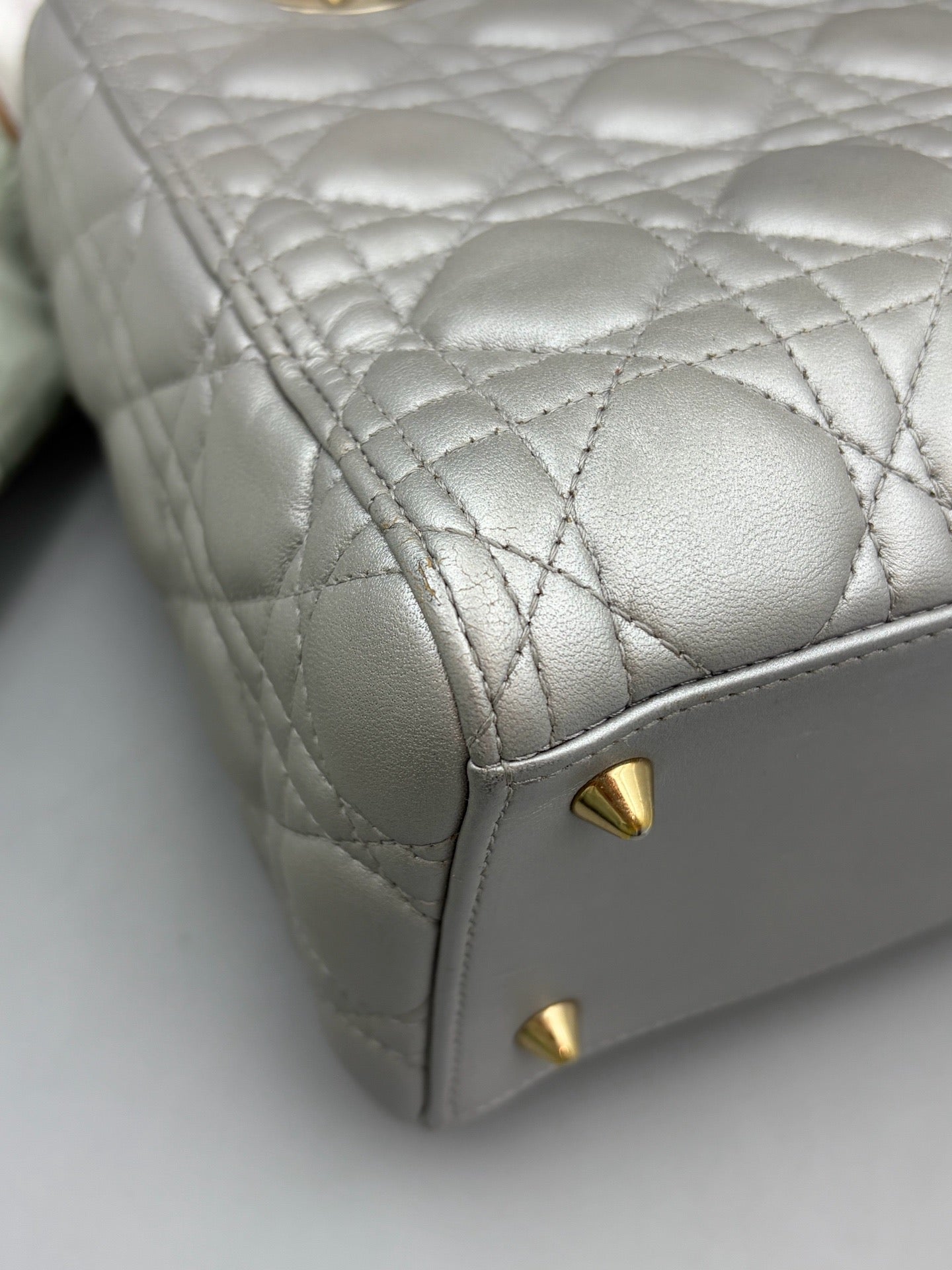Dior - Lady Dior - Leather - Grey - (medium)