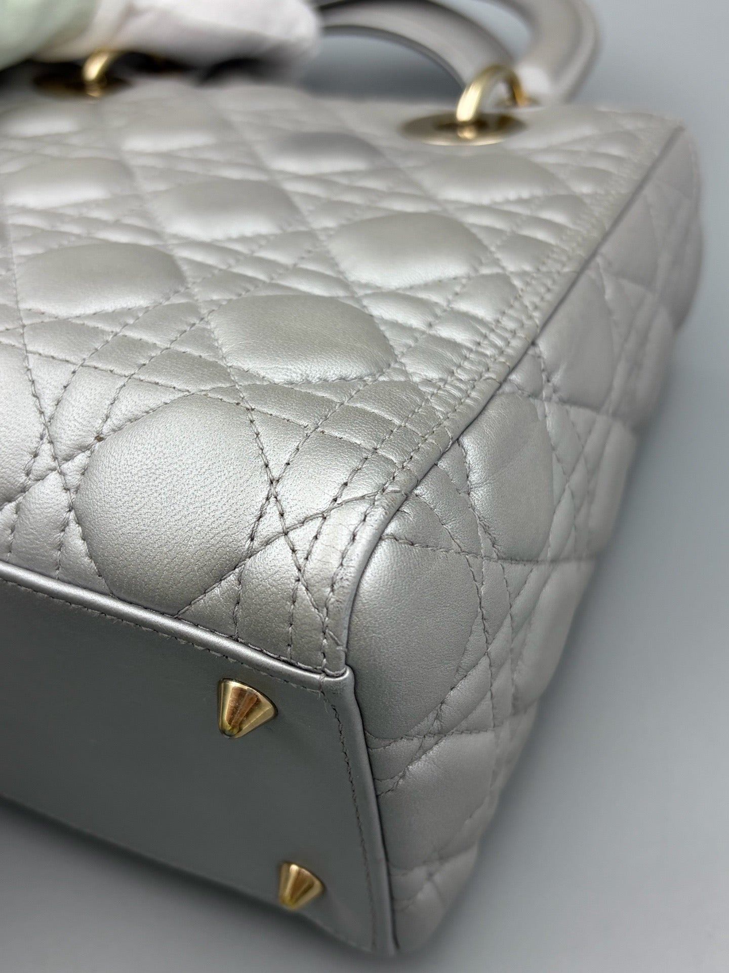 Dior - Lady Dior - Leather - Grey - (medium)