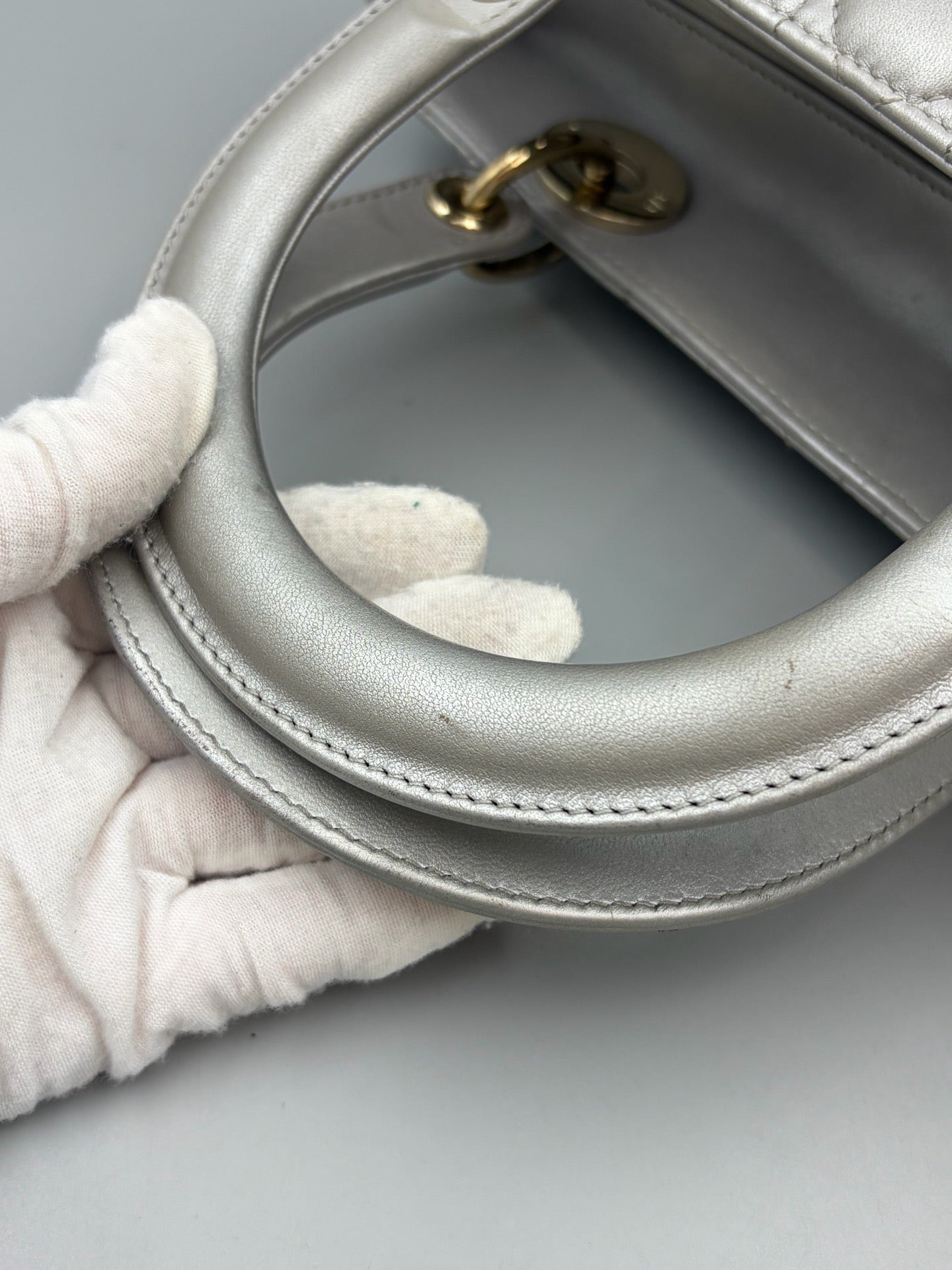 Dior - Lady Dior - Leather - Grey - (medium)