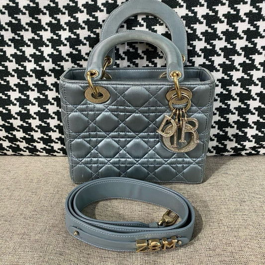 Dior - Lady Dior - Leather - Grey - (mini)