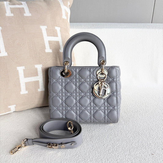 Dior - Lady Dior - Leather - Grey - (mini)