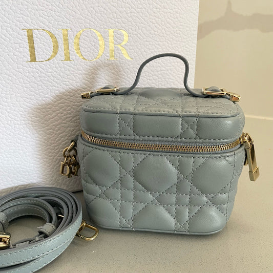 Dior - Lady Dior - Leather - Grey - (mini)