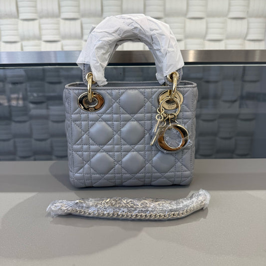 Dior - Lady Dior - Leather - Grey - (mini)