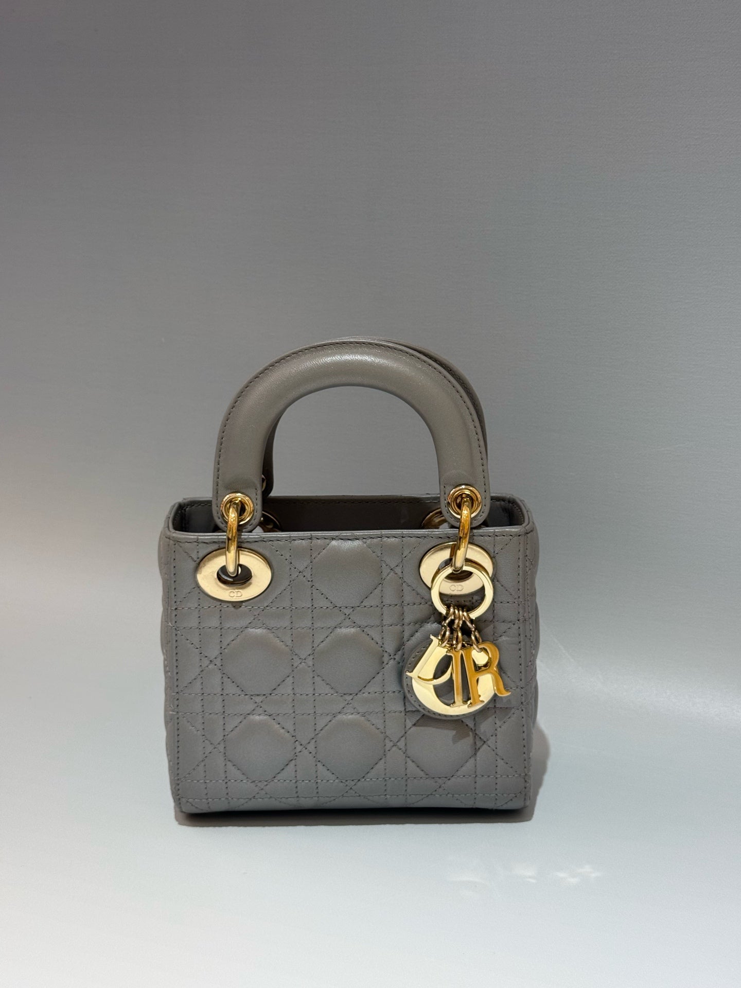 Dior - Lady Dior - Leather - Grey - (mini)