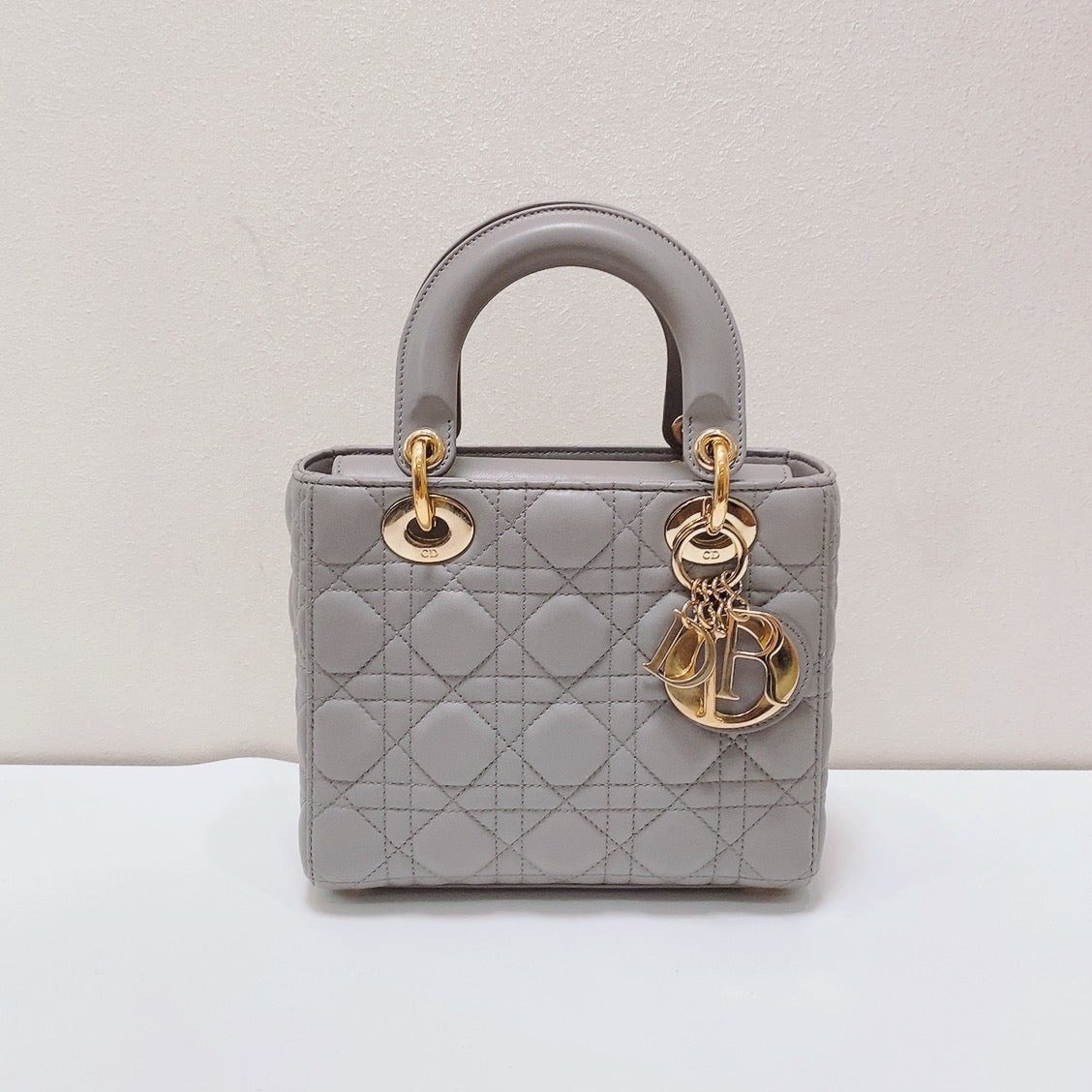 Dior - Lady Dior - Leather - Grey - (mini)