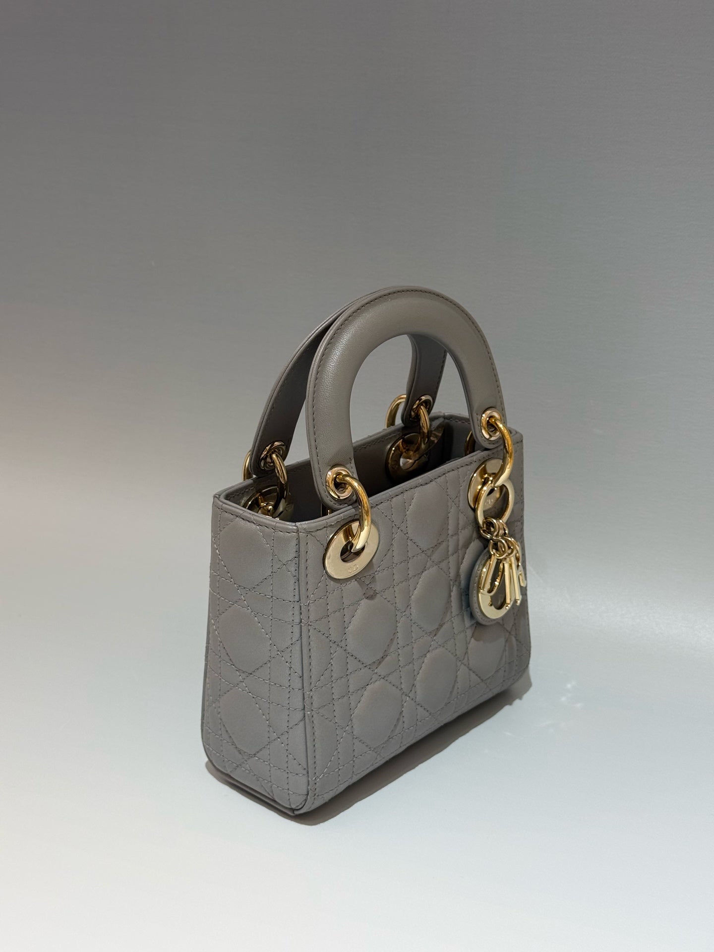 Dior - Lady Dior - Leather - Grey - (mini)