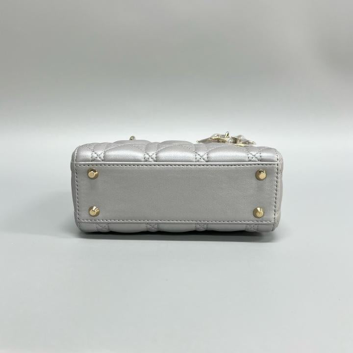 Dior - Lady Dior - Leather - Grey - (mini)