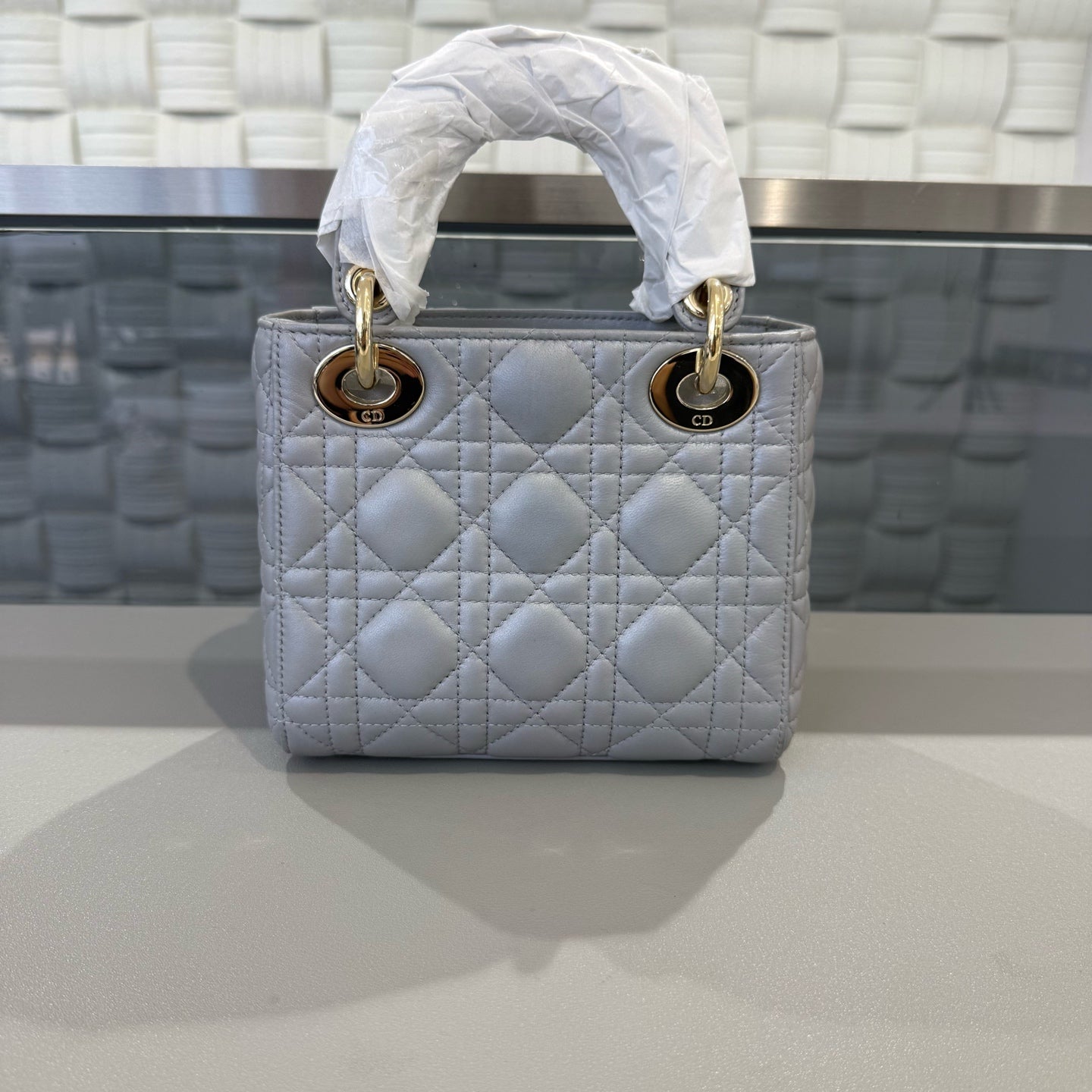 Dior - Lady Dior - Leather - Grey - (mini)