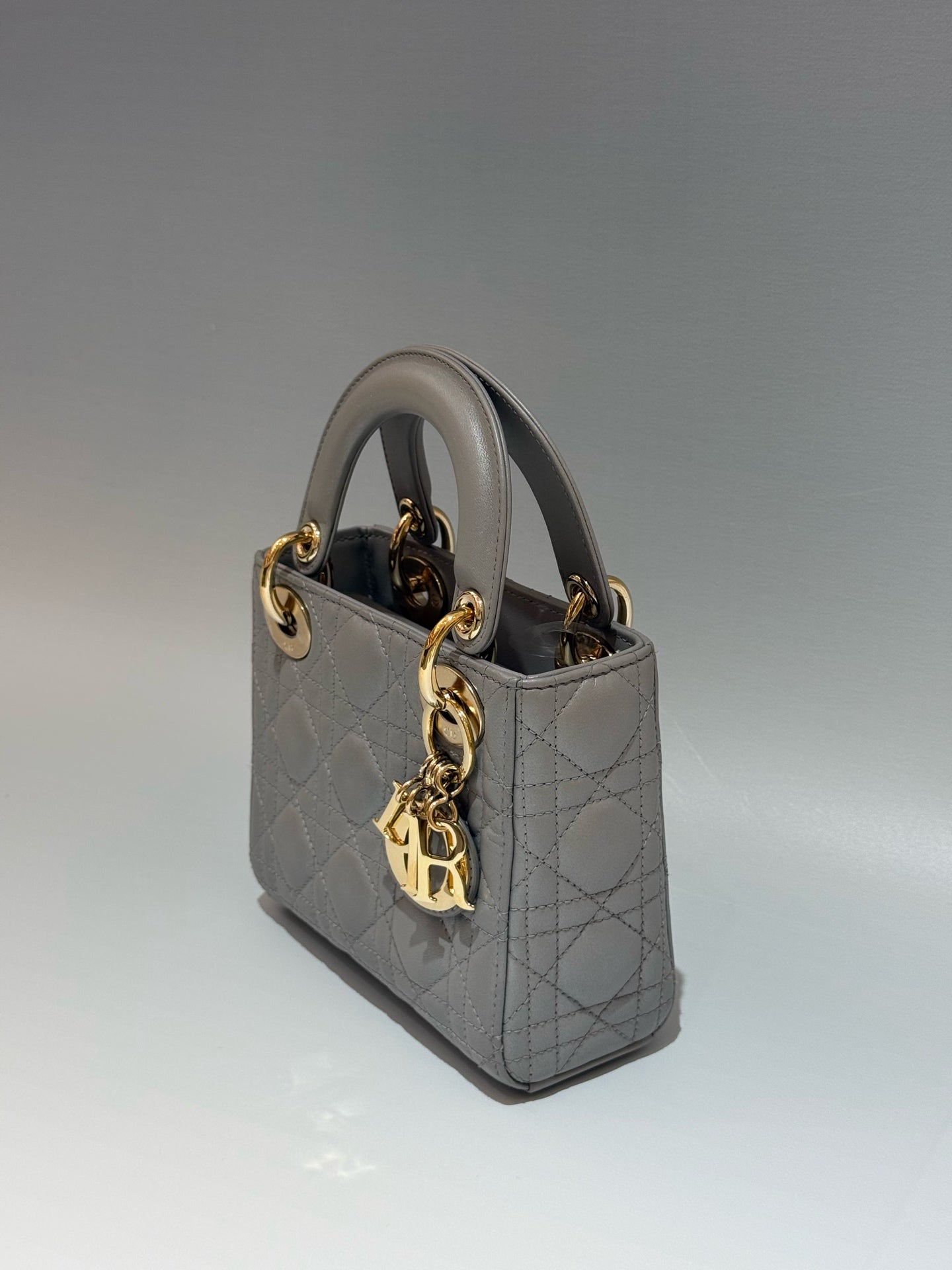 Dior - Lady Dior - Leather - Grey - (mini)