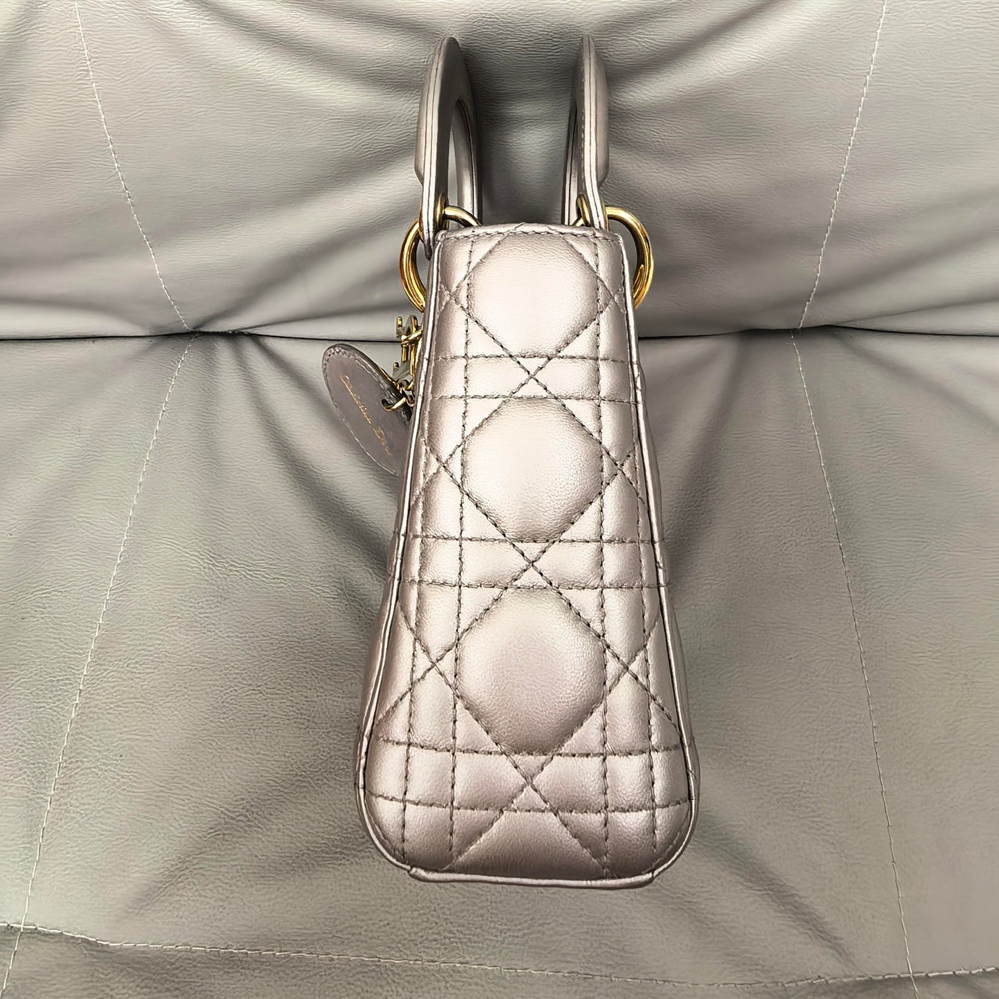 Dior - Lady Dior - Leather - Grey - (mini)