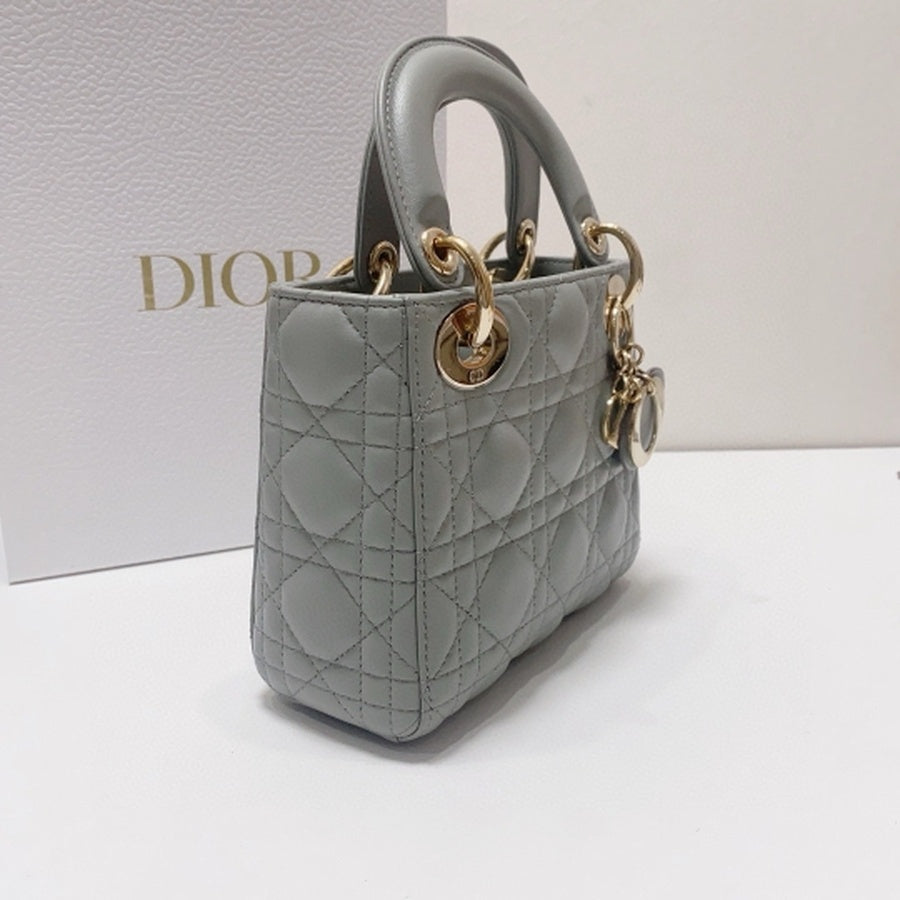 Dior - Lady Dior - Leather - Grey - (mini)