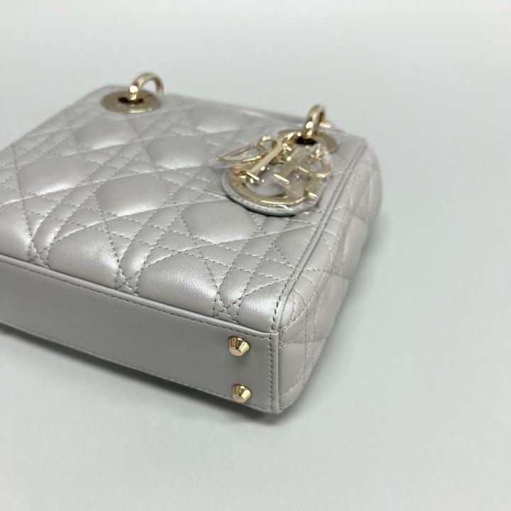 Dior - Lady Dior - Leather - Grey - (mini)